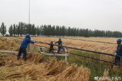 龍卷風(fēng)惹禍電桿折斷  緊急搶修送光明 龍卷風(fēng)惹禍電桿折斷  緊急搶修送光明