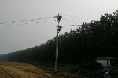 泗洪供電公司對陳圩10千伏陳西166線進行線路改造 泗洪供電公司對陳圩10千伏陳西166線進行線路改造
