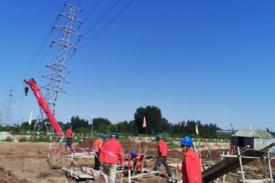 拆除110千伏盤辛、盤蔣線27號鐵塔嚴重傾斜