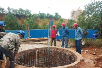 婁底供電公司在110千伏早共楊線T共線進行G1基礎施工 婁底供電公司在110千伏早共楊線T共線進行G1基礎施工