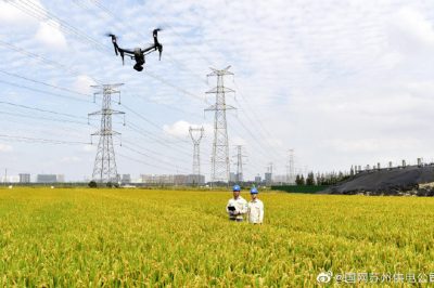 玉山鎮(zhèn)群南村使用無人機巡視500千伏玉石線 玉山鎮(zhèn)群南村使用無人機巡視500千伏玉石線