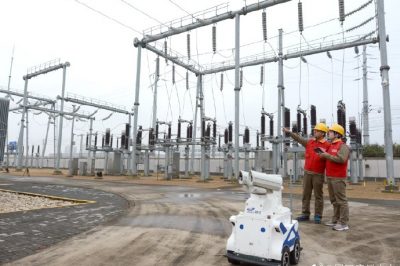 110千伏長(zhǎng)橋變電站對(duì)變電設(shè)備開展紅外測(cè)溫