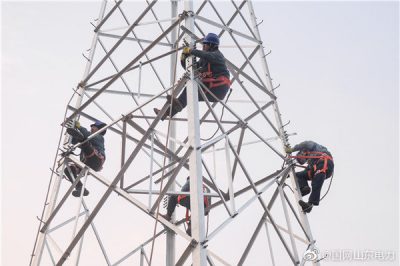 萊州市程郭鎮(zhèn)35千伏程曲線施工現(xiàn)場