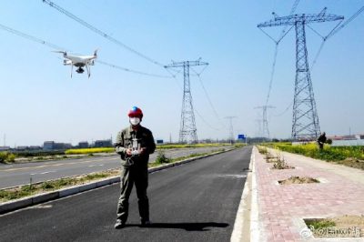 無人機小隊在800千伏錦蘇線進行巡檢 無人機小隊在800千伏錦蘇線進行巡檢