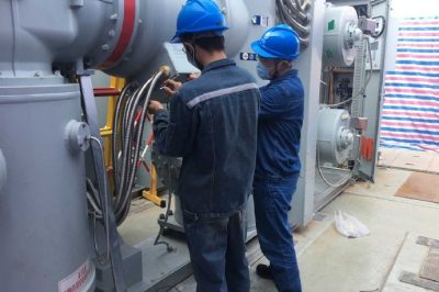 不畏高溫，進(jìn)行二次保護(hù)驗(yàn)收、消缺