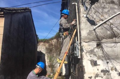 對(duì)湖熟街道河南社區(qū)獅子門(mén)2#站107戶(hù)接戶(hù)線改造