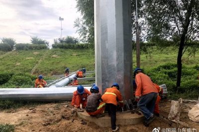 假期施工不停歇 變電站建設提速度