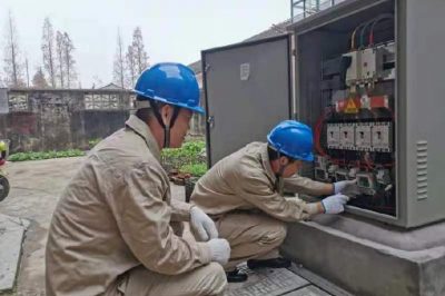 對陶吳糧管宿舍樓老舊表箱進行集中升級改造