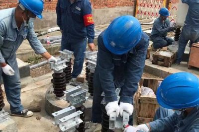 110kV黃良變進(jìn)行電容器安裝及二次電纜接線工作